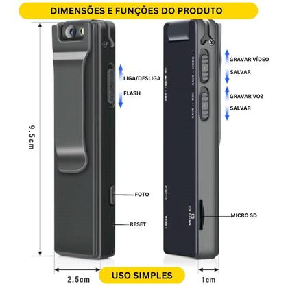Imagem de Mini Câmera De Segurança Com Sensor De Movimento Hd 1080p A3