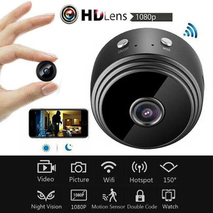 Imagem de Mini Câmera Discreta Visão Noturna e Detecção de Movimento Interior e ExteriorIP A9 LEY-144 - Lehmox