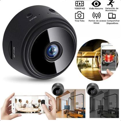 Imagem de Mini câmera espiã A9 visão noturna HD 1080p sensor presença