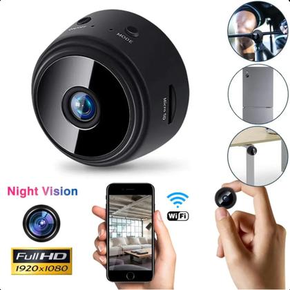 Imagem de Mini câmera espiã A9 visão noturna HD 1080p sensor presença