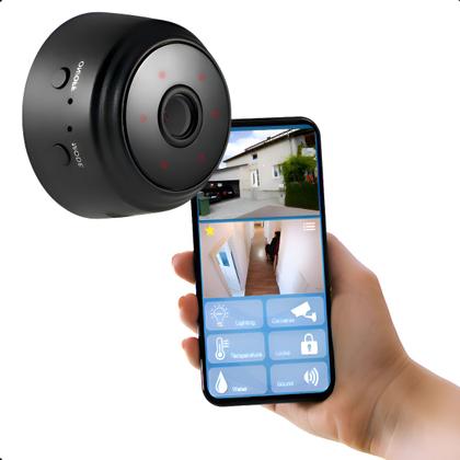 Imagem de Mini Câmera Espiã A9 WiFi IP Full HD Visão Noturna Infravermelho e Sensor de Movimento Preta