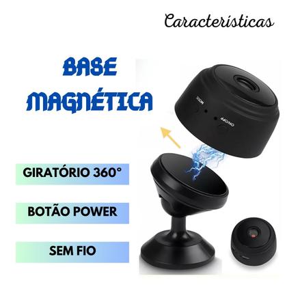 Imagem de Mini Câmera Espiã Portátil Discreta e Sem Fio Casa Segura (1 Unidade)