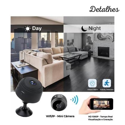 Imagem de Mini Câmera Espiã Portátil Discreta e Sem Fio Casa Segura (1 Unidade)