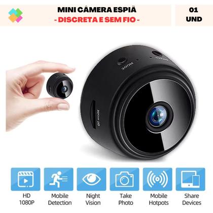 Imagem de Mini Câmera Espiã Portátil Discreta e Sem Fio Casa Segura (1 Unidade)