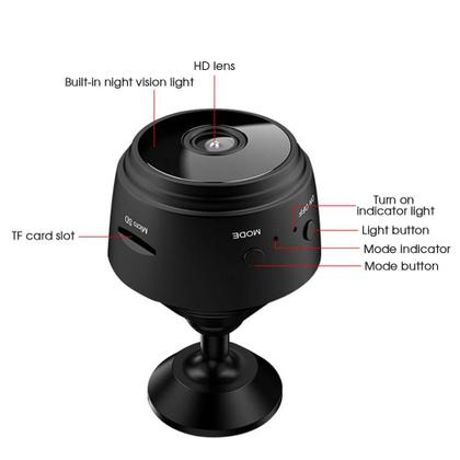 Imagem de Mini Câmera Espiã Visão A9 Noturna Com Gravador De Voz Wifi
