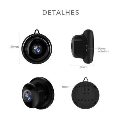 Imagem de Mini Camera Espiã Wifi Veicular Escondida Noturna Rapido