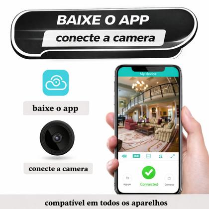 Imagem de Mini Câmera Espiã Wificam Wi-Fi HD 1080p Visão Noturna
