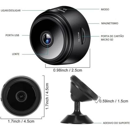 Imagem de Mini Câmera Espiã Wificam Wi-Fi HD 1080p Visão Noturna
