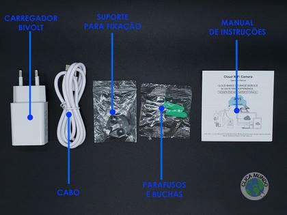 Imagem de Mini Camera Robô Ip Wifi Hd Babá Pet Onvif Sensor Movimento Automatico
