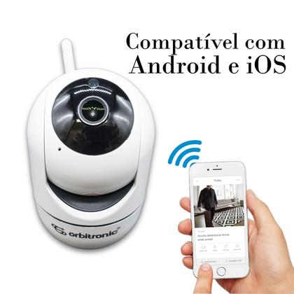 Imagem de Mini Camera Segurança Robô Wifi Hd Babá Pet Onvif Noturna Orbitronic