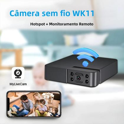 Imagem de Mini Câmera WiFi 1080p Sem Fio - Visão Noturna e Detecção de Movimento