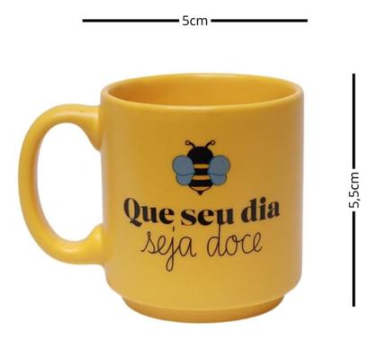Imagem de Mini Caneca Abelhinha Que Seu Dia Seja Doce 100ml - Amarelo