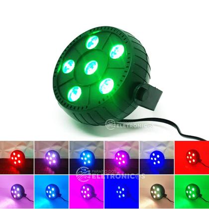Imagem de Mini Canhão Laser Jogo De Luz 10W Com 6 Leds Rgb Luzes Colorida Bivolt DS3853