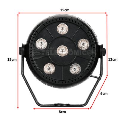 Imagem de Mini Canhão Laser Jogo De Luz Com 6 Leds Rgb Potente Efeito Estroboscópio Bivolt DS3853