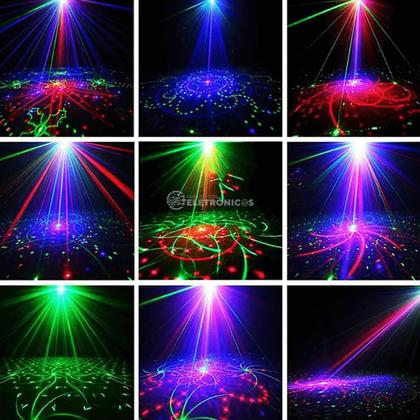 Imagem de Mini Canhão Laser Recarregável RGB Ultra Violeta 6mw Controle Efeito Light Discoteca - 1948810