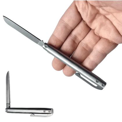 Imagem de Mini Canivete Manual De Bolso Aço Inoxidável Tipo Caneta Presente Pai SLKD06