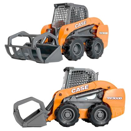 Imagem de Mini Carregadeira Case Garfo Modelo SV300B Brinquedo Colecionável Miniatura Realista