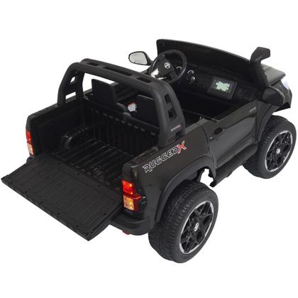 Imagem de Mini Carro Caminhonete Elétrico Infantil Criança 12V Toyota Hilux Preta Controle Brinqway Bw-190Pt