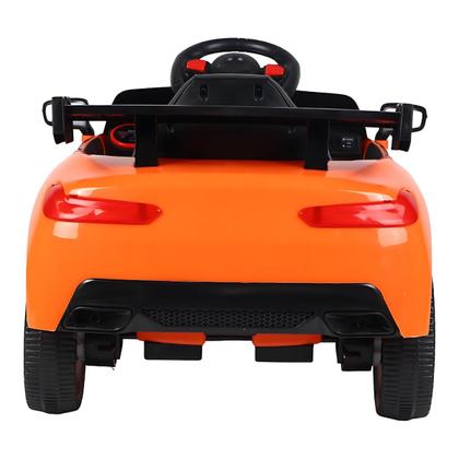 Imagem de Mini Carro Carrinho Elétrico Infantil Gt4 Motor 12v Laranja Música Usb Controle Remoto