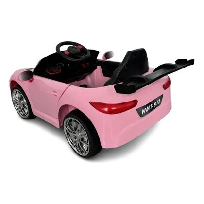 Imagem de Mini Carro Carrinho Elétrico Infantil Scarlet GT 12V Rosa com Controle Remoto Som Luz Música