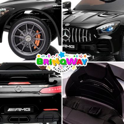 Imagem de Mini Carro Elétrico 12V Mercedes Benz Amg Gt R Licenciado Preto - Bw315Pt