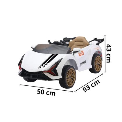 Imagem de Mini Carro Elétrico Infantil 12V GTXP Controle Remoto Luzes Som IMPORTWAY