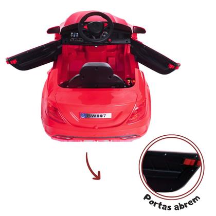 Imagem de Mini Carro Eletrico Infantil 6v Com Controle Remoto Vermelho