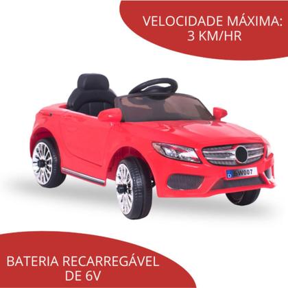 Imagem de Mini Carro Elétrico Infantil 6v com Controle Remoto Vermelho Segurança e Diversão Sobre Rodas