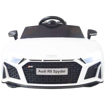 Imagem de Mini Carro Elétrico Infantil Criança 12V Audi R8 Spyder Controle Remoto Branco Brinqway BW-123