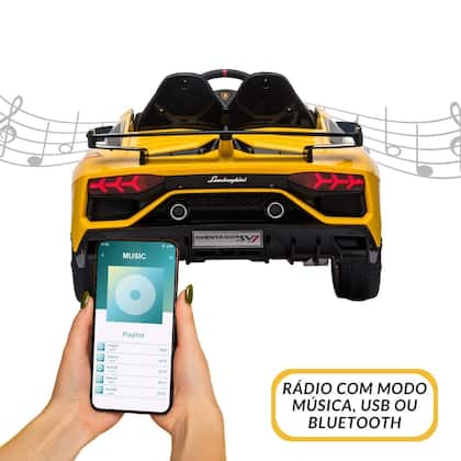 Imagem de Mini Carro Elétrico Infantil Lamborghini Aventador Svj 12V Controle Importway Bw303 Licenciado