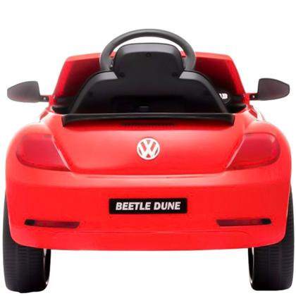 Imagem de Mini Carro Elétrico Infantil Volkswagen Beetle Dune Bateria 6V Vermelho Motorizado Importway Bw-274