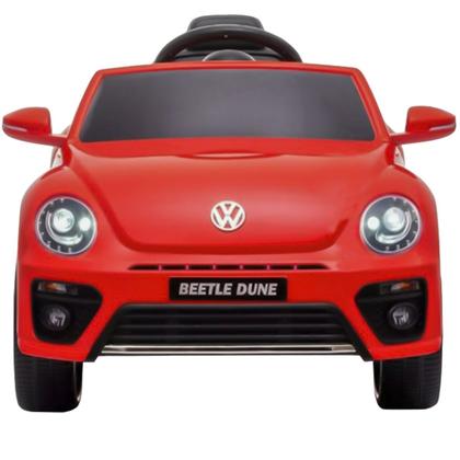 Imagem de Mini Carro Elétrico Infantil Volkswagen Beetle Dune Bateria 6V Vermelho Motorizado Importway Bw-274