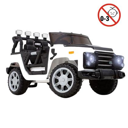 Imagem de Mini Carro Eletrico Jipe Off Road Branco 4x4 Suporta 30kg