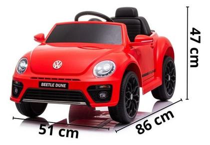 Imagem de Mini Carro Elétrico Licenciado Vw Beetle Fusca Vermelho 6v