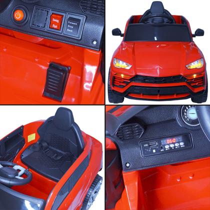 Imagem de Mini Carro Lamborghini Urus Elétrico Infantil 12V Controle Remoto Luz Som Usb Mp3 Importway