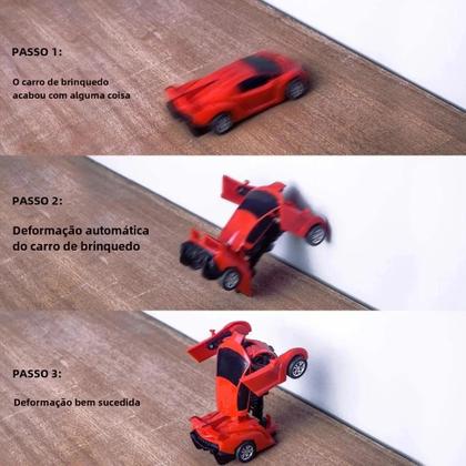 Imagem de Mini Carro Robô 2 em 1 para Meninos - Transformação Automática - Brinquedo Diecast