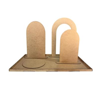 Imagem de Mini Cenário Para Mesa Aniversário Chá De Bebê Festa Bandeja Em Mdf