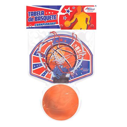 Imagem de Mini Cesta Basquete Infantil Com Bola E Suporte Para Porta - Apolo Brinquedos