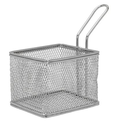 Imagem de Mini Cestinha Retangular em Aço Inox Inovadora Mimo Style