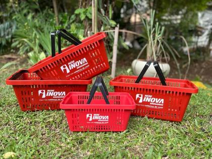 Imagem de Mini Cestinhas Farmácia 34x22x14cm Cesta Mercado Loja 7lts