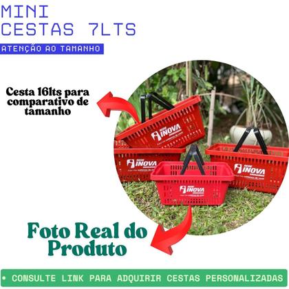 Imagem de Mini Cestinhas Farmácia 34x22x14cm Cesta Mercado Loja 7lts