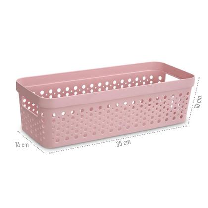 Imagem de Mini Cesto Organizador Rattan Armário Gaveta Lavanderia 3,6l - Usual