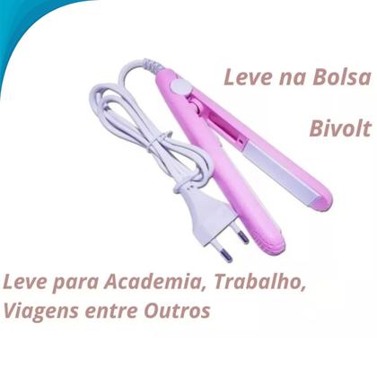 Imagem de Mini Chapinha De Cabelo Compacta Para Viagem Leve E Portátil Para Presente