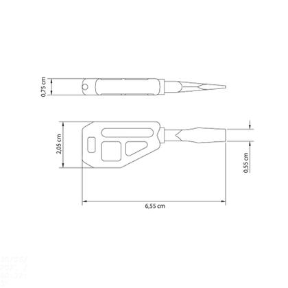 Imagem de Mini Chave de Fenda Ponta Chata 3/16x1'' Tramontina Basic com Haste em Aço Especial