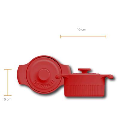 Imagem de Mini Cocotte Caçarola em Porcelana 10cm Vermelho