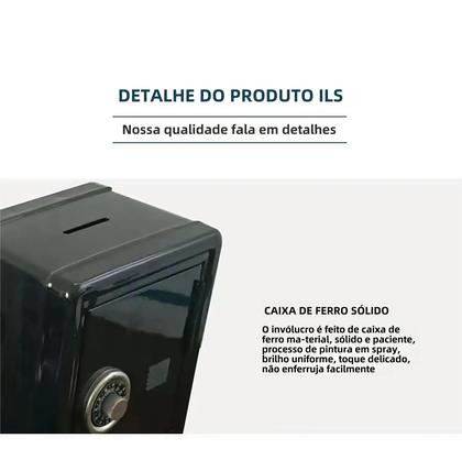 Imagem de Mini Cofre de Metal Vertical - Ideal para Casa, Carro e Decoração