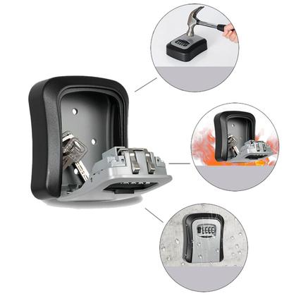 Imagem de Mini Cofre de Parede com Segredo Lorben Senha Alterável Guarda Chaves Pequenos Objetos