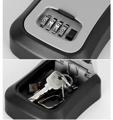 Imagem de Mini Cofre de Parede com Segredo Lorben Senha Alterável Guarda Chaves Pequenos Objetos