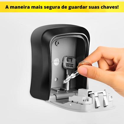 Imagem de Mini cofre de parede guarda dinheiro joias chaves objetos pequenos com senha segredo discreto