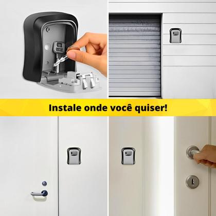 Imagem de Mini cofre de parede guarda dinheiro joias chaves objetos pequenos com senha segredo discreto